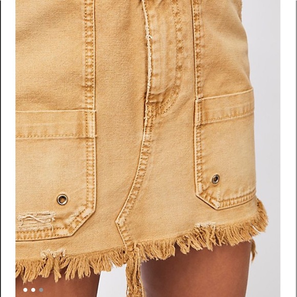 NWT Free People Canvas Relaxed Mini Skirt - Picture 3 of 6